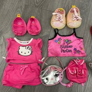 Pink Build a Bear Clothing Lot BAB Hello Kitty